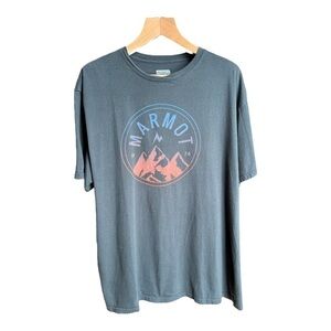 Marmot Men’s Organic Cotton Grey Graphic Logo TShirt, Size XXL